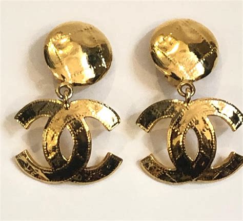 chanel dangling earrings price|vintage Chanel dangle earrings.